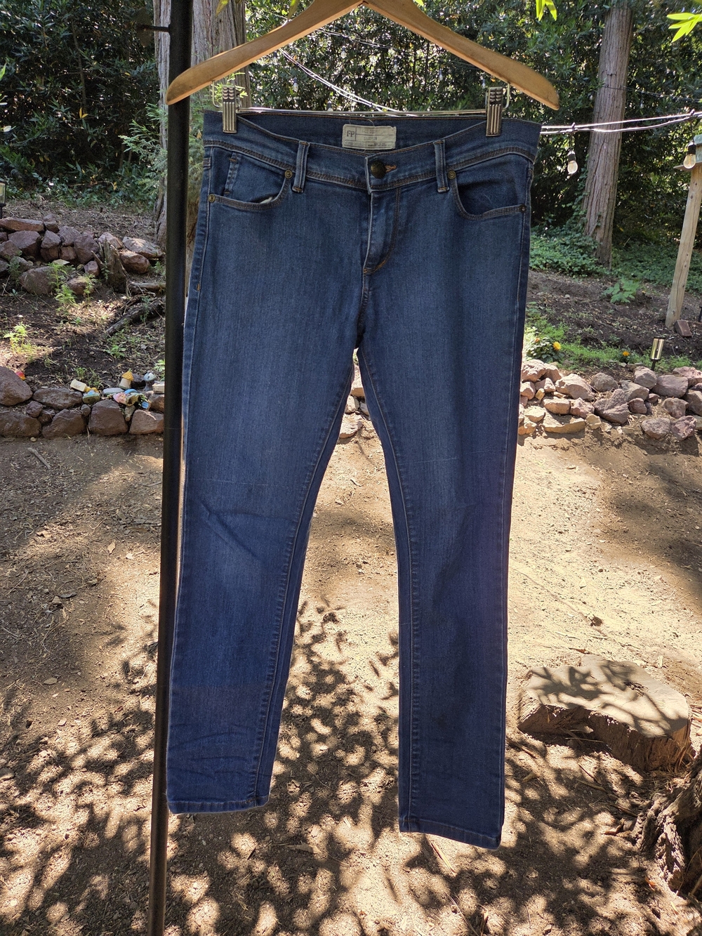 Free People Womens Skinny Blue Jeans Size 28